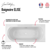 Pack baignoire droite JACOB DELAFON Elise + tablier + mitigeur + pare bain