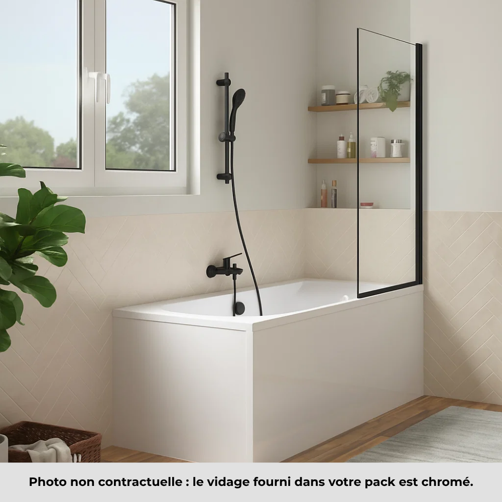 Pack baignoire droite JACOB DELAFON Elise + tablier + mitigeur + pare bain