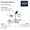 Points fort du pack mitigeur thermostatique GROHE Grotherm 800 avec douchette et flexible