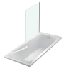 Baignoire JACOB DELAFON Corvette + mitigeur monotrou + pare bain
