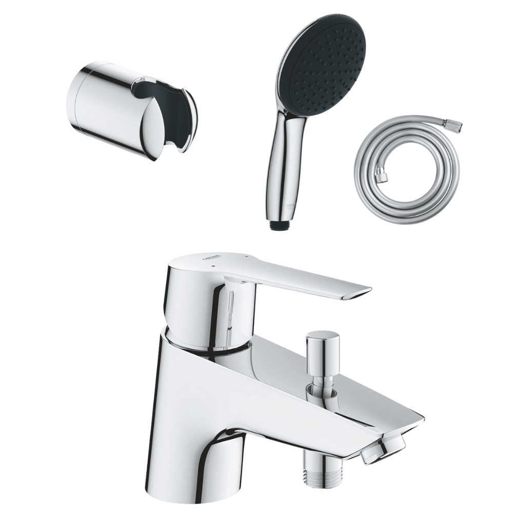 Pack mitigeur mécanique GROHE Quickfix Start 2021  + Douchette 2 jets GROHE Vitalio Start 110 + Flexible1750 mm et support