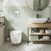 Pack WC suspendu sans bride GROHE Start Round Ceramic  + abattant frein de chute + Bâti-support autoportant + Plaque rapid SL |