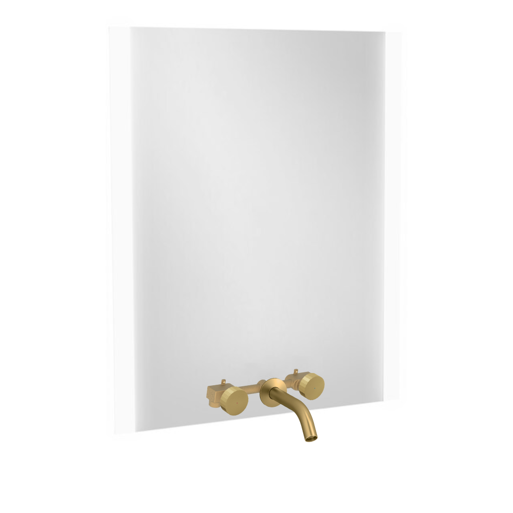 Miroir LED 3 trous + mitigeur lavabo encastré JACOB DELAFON Grands Boulevards
