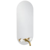Miroir LED ovale 3 trous + mitigeur lavabo encastré marbré JACOB DELAFON Grands Boulevards