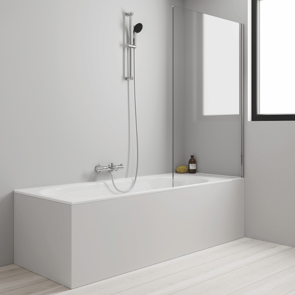 Pack mitigeur bain douche thermostatique GROHE Grohtherm 800 chromé + Douchette 2 jets Vitalio Start 110et flexible | Batinea