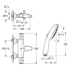 Pack mitigeur bain douche thermostatique GROHE Grohtherm 800 chromé + Douchette 2 jets Vitalio Start 110et flexible | Batinea