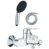 Pack mitigeur mécanique bain douche GROHE Swift + Douchette 2 jets Vitalio Start 110 + Flexible