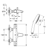 Pack mitigeur bain thermostatique GROHE Grohtherm 800 + Douchette 2 jets Vitalio Comfort 110 + Flexible | Batinea