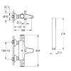 Pack mitigeur bain thermostatique GROHE Grohtherm 800 + Douchette 1 jet Vitalio Get Stick + Flexible | Batinea