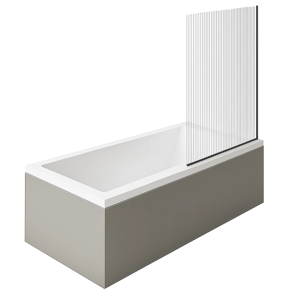 Baignoire droite DURAVIT Starck  + Pare bain AURYS Raywall chromé | Batinea