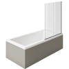 Baignoire droite DURAVIT Starck  + Pare bain AURYS Raywall chromé | Batinea