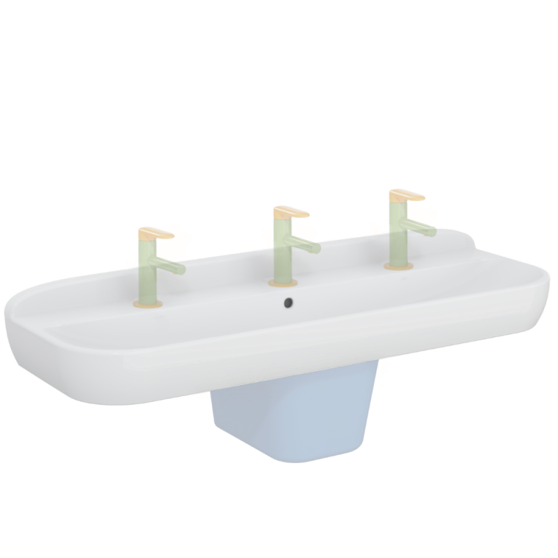Lavabo pour enfant VITRA Sento Kids 125 cm sans robinet ni cache siphon