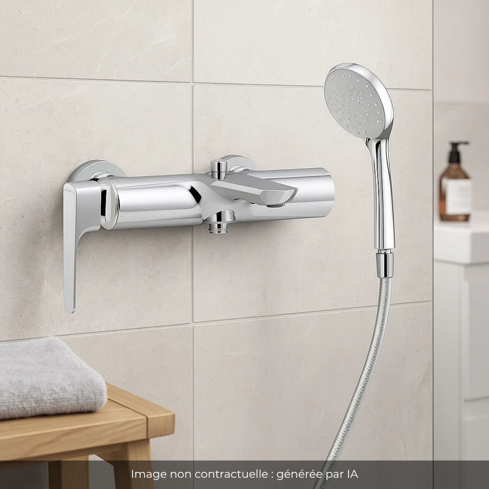 Mitigeur bain douche Jacob Delafon Aléo+ – montage standard
