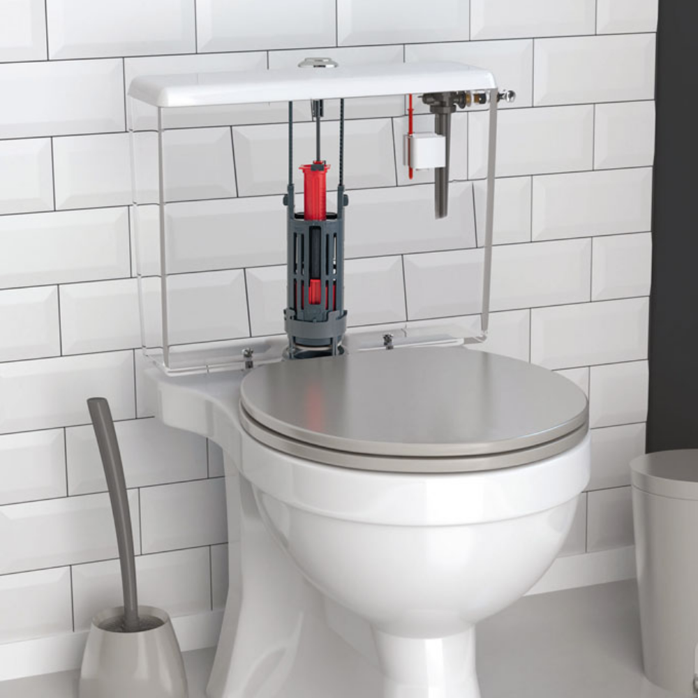 Ambiance Mécanisme de chasse WIRQUIN Jollyfill pour wc double poussoir à étrier avec robinet flotteur