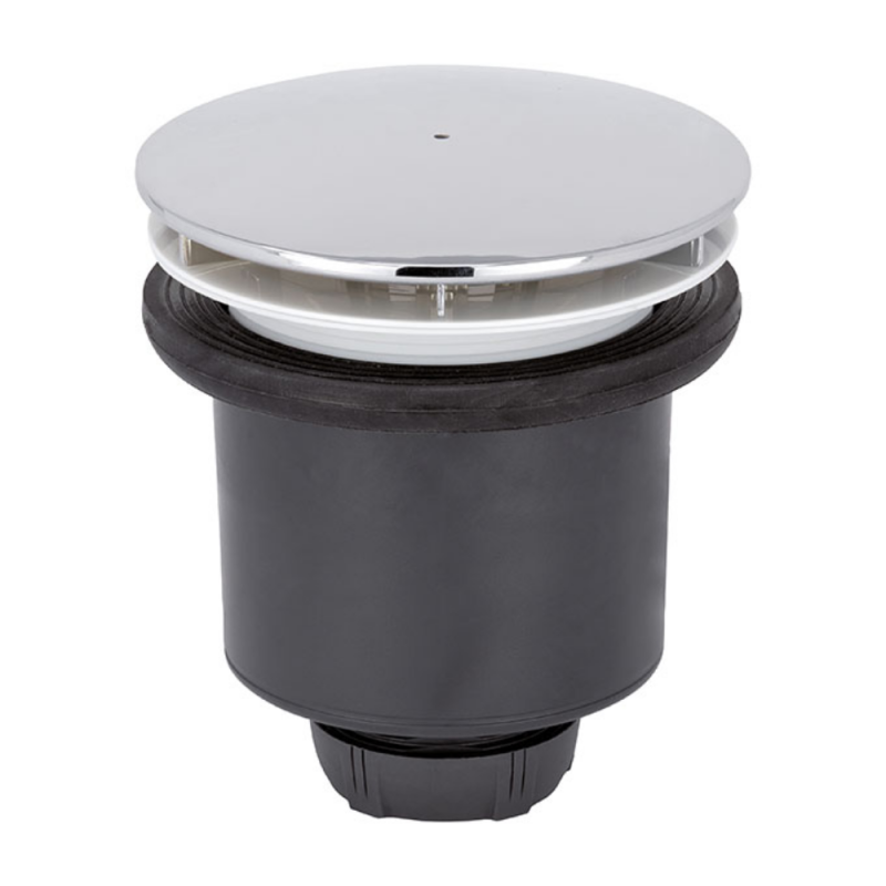 Bonde de receveur de douche WIRQUIN Tourbillon D90 dôme chromé