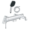 Pack mitigeur bain douche mécanique GROHE Essence + douchette carré  2 jets + flexible