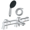 Pack mitigeur bain douche thermostatique GROHE Grohtherm 800 + douchette ronde 2 jets + flexible