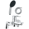 Pack mitigeur bain douche mécanique GROHE Start Loop + douchette ronde  2 jets + flexible
