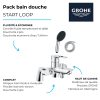 avantages du Pack mitigeur bain douche mécanique GROHE Start Loop + douchette ronde  2 jets + flexible
