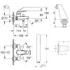 Pack mitigeur mécanique GROHE Swift avec colonnettes + Douchette 1 jet Vitalio Get Stick + Flexible 1750 mm| Batinea