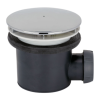 Bonde de receveur de douche sortie horizontale WIRQUIN Tourbillon D90 dôme chromé30723744 |Batinea