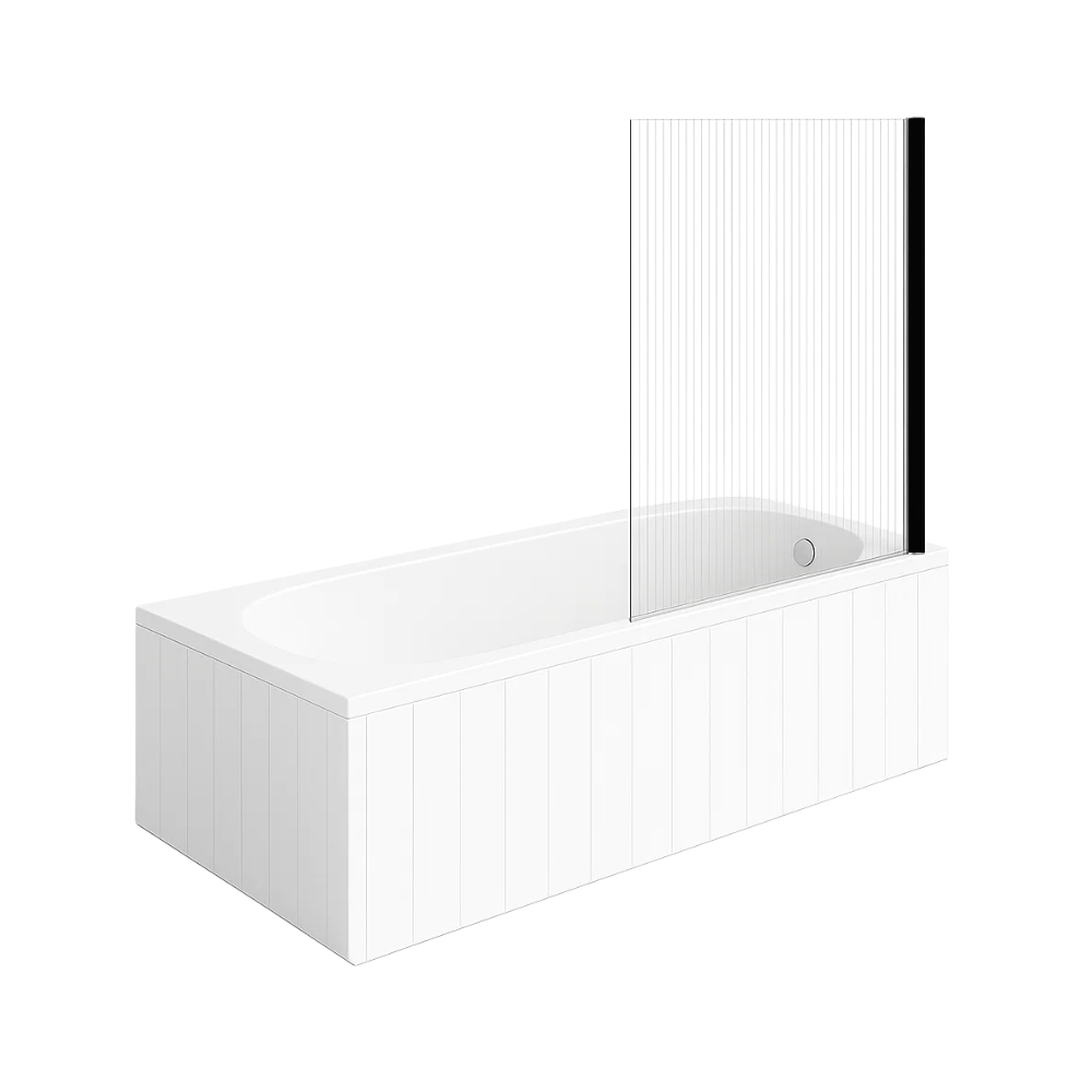 Baignoire droite VILLEROY & BOCH O.Novo + Pare bain droit AURYS Raywall chromé version droite largeur