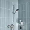 Pack mitigeur douche mécanique GROHE StartLoop + Ensemble de douche 2 jets Vitalio Start avec barre Chromé in situ