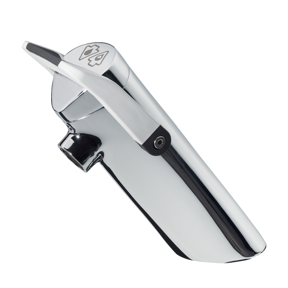 Robinet temporisé à manette souple sur plage pour lavabo PRESTO Neo duo chrome