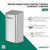 Points forts Sèche-mains sans contact mural compact PRESTO Linea chromé