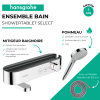 Pack mitigeur bain douche thermostatique HANSGROHE ShowerTablet Select + Flexible + Pommeau de douche Vernis Blend Chromé |Batin