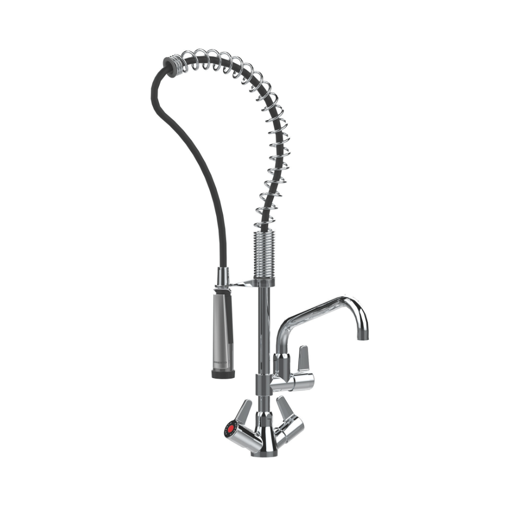 Robinet de cuisine pro mini sur plage avec douchette et bec de remplissage PRESTO Chef chrome