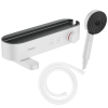 Pack mitigeur HANSGROHE ShowerTablet Select + Flexible Isiflex + Pommeau de douche Pulsify Select 3 jets Blanc mat