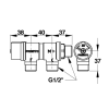 Schéma technique Régulateur thermostatique de sécurité à entrées parallèles 1/2'' Presto