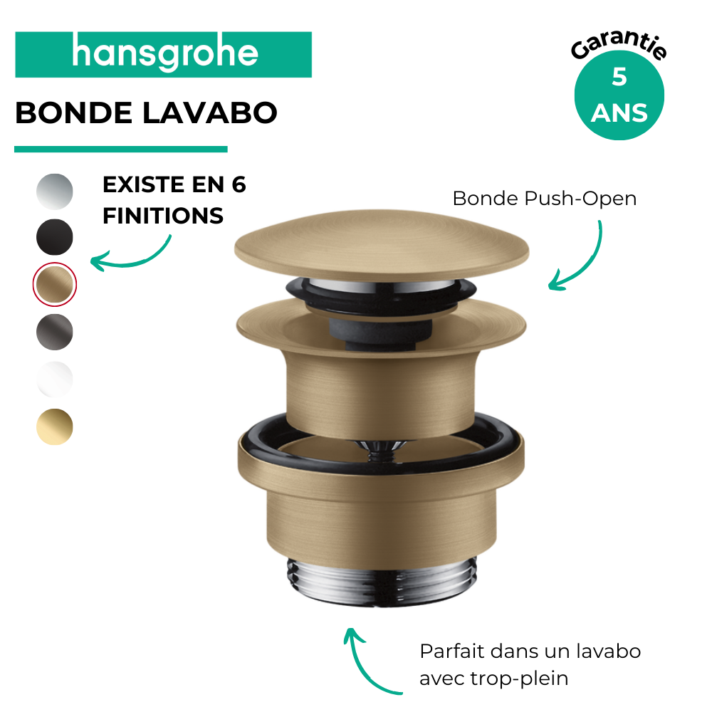 Bonde lavabo Push-open HANSGROHE | Batinea