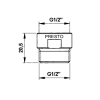 Schéma technique Lot de 2 régulateurs de débit 6L/min MF G1/2" pour douche PRESTO