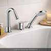 Ambiance Mitigeur baignoire 3 trous HANSGROHE Logis chromé + corps encastré avec Secuflexbox