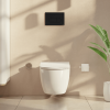 Plaque de commande VITRA Root Round noir mat avec WC suspendu
