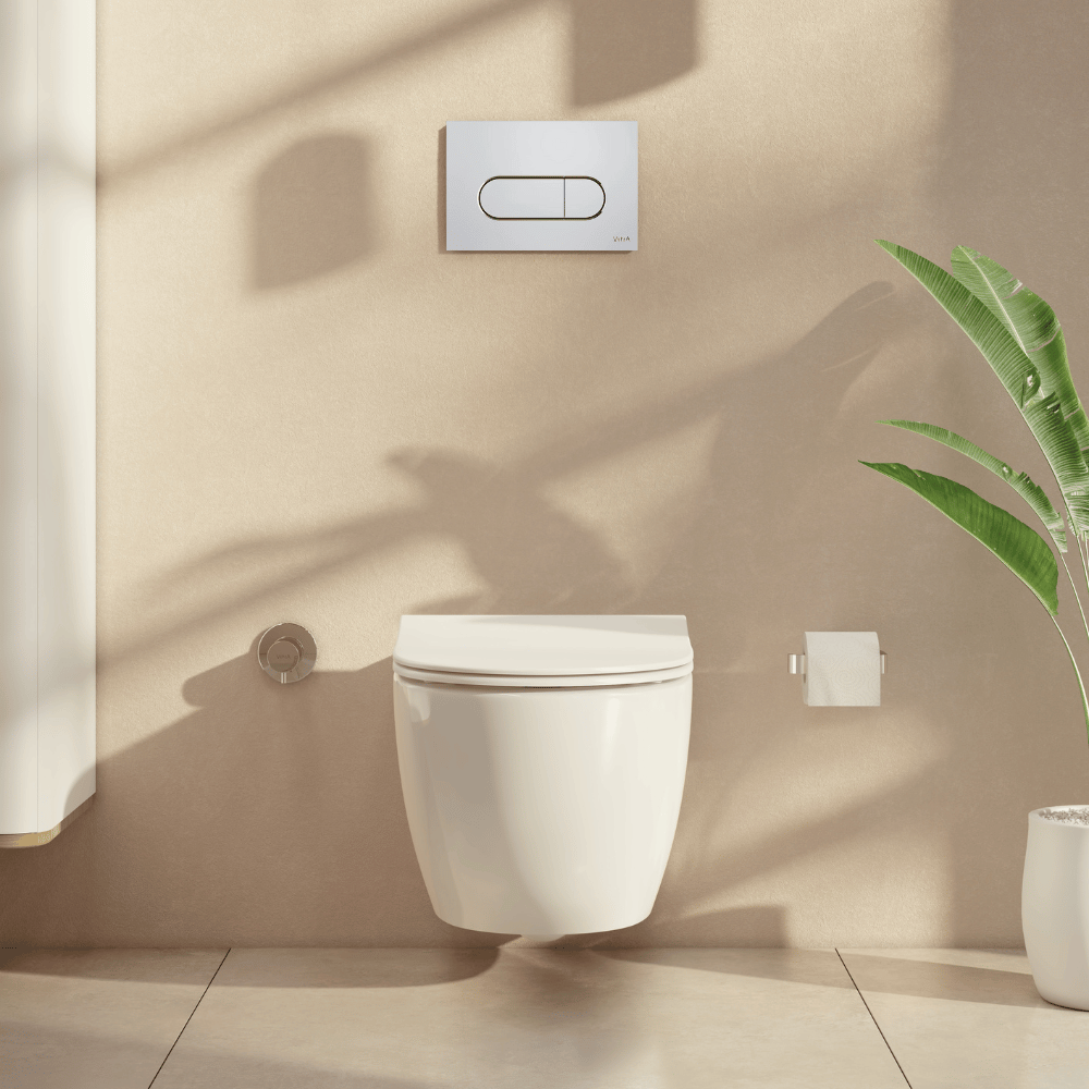 Plaque de commande VITRA Root Round chromé in situ