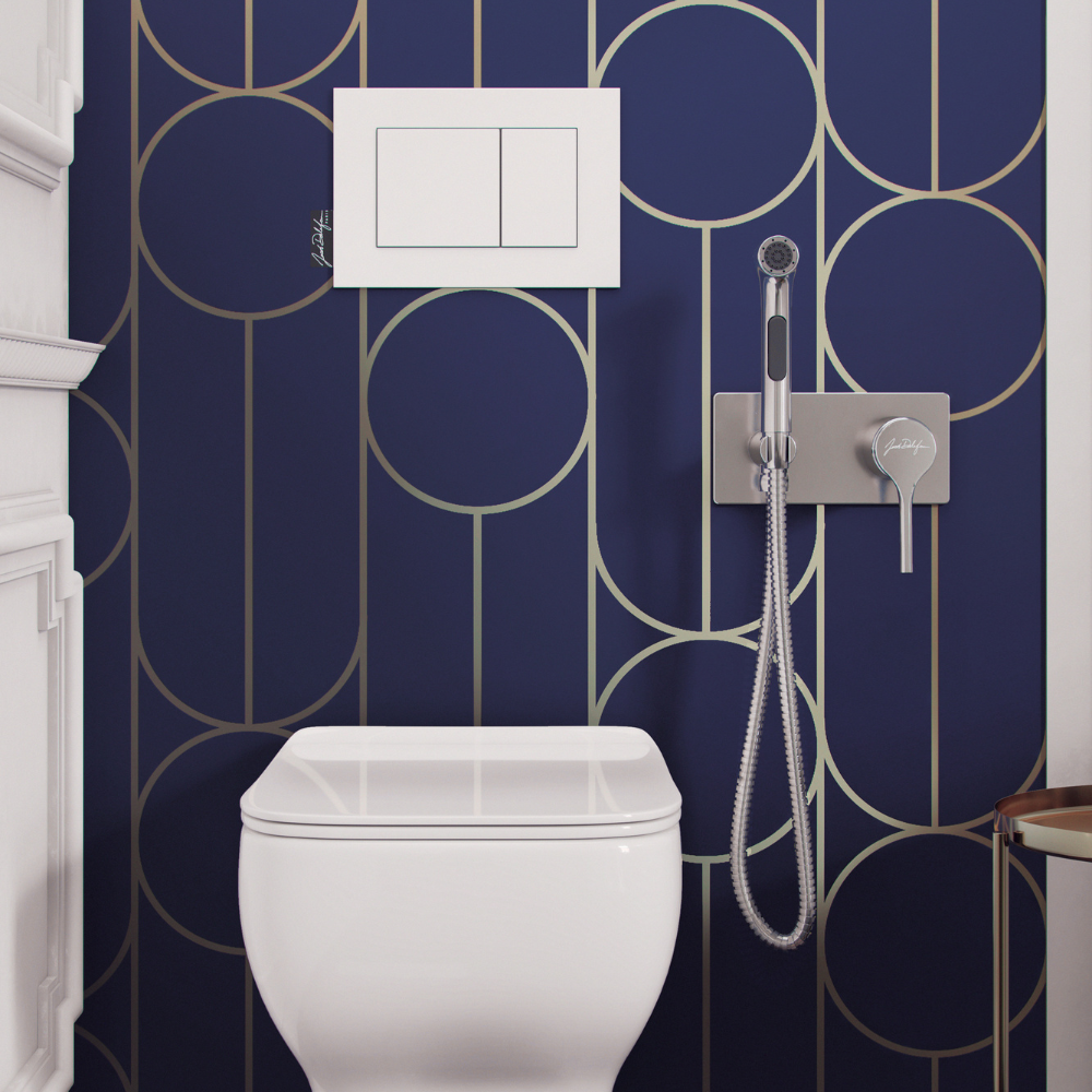 Douchette WC avec mitigeur encastré  JACOB DELAFON Elate + corps encastré ambiance