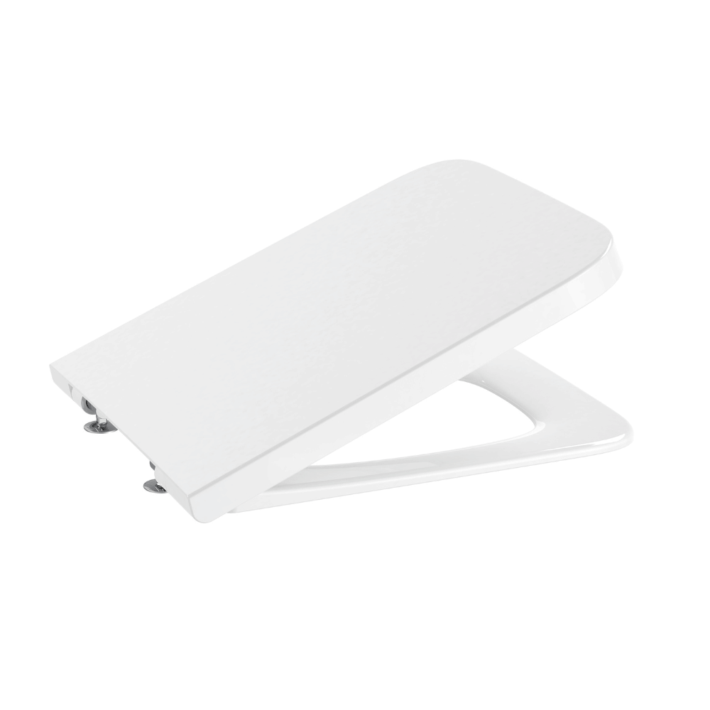 Abattant WC double laqué frein de chute déclipsable carré ROCA Inspira square blanc