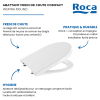 Avantages de l'abattant WC frein de chute compact déclipsable rond ROCA  Inspira round blanc