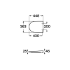 Dimensions de l'abattant WC standard rond ROCA Ona blanc brillant