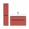 Meuble vasque suspendu VITRA Sento Round Terracotta mat + Colonne gauche