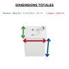 Meuble WC lave-mains BURGBAD Joline blanc dimensions