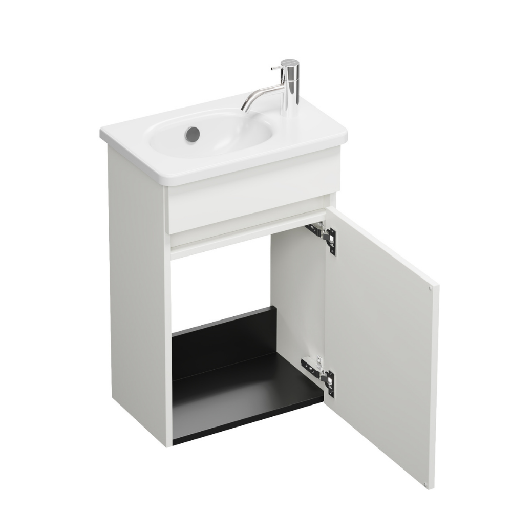 Meuble WC lave-mains BURGBAD Joline blanc