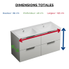 Pack meuble double vasque 120 cm BURGBAD Olena + colonne dimensions chêne