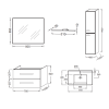 Pack meuble vasque JACOB DELAFON Ola Up + colonne + miroir + spot