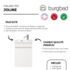 Meuble WC lave-mains BURGBAD Joline blanc point fort