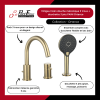 Les points forts du mitigeur bain douche mécanique 3 trous + douchette 3 jets PAINI Ortence in situ