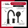 Points forts du mitigeur bain douche mécanique 3 trous + douchette 3 jets PAINI Cox noir mat
